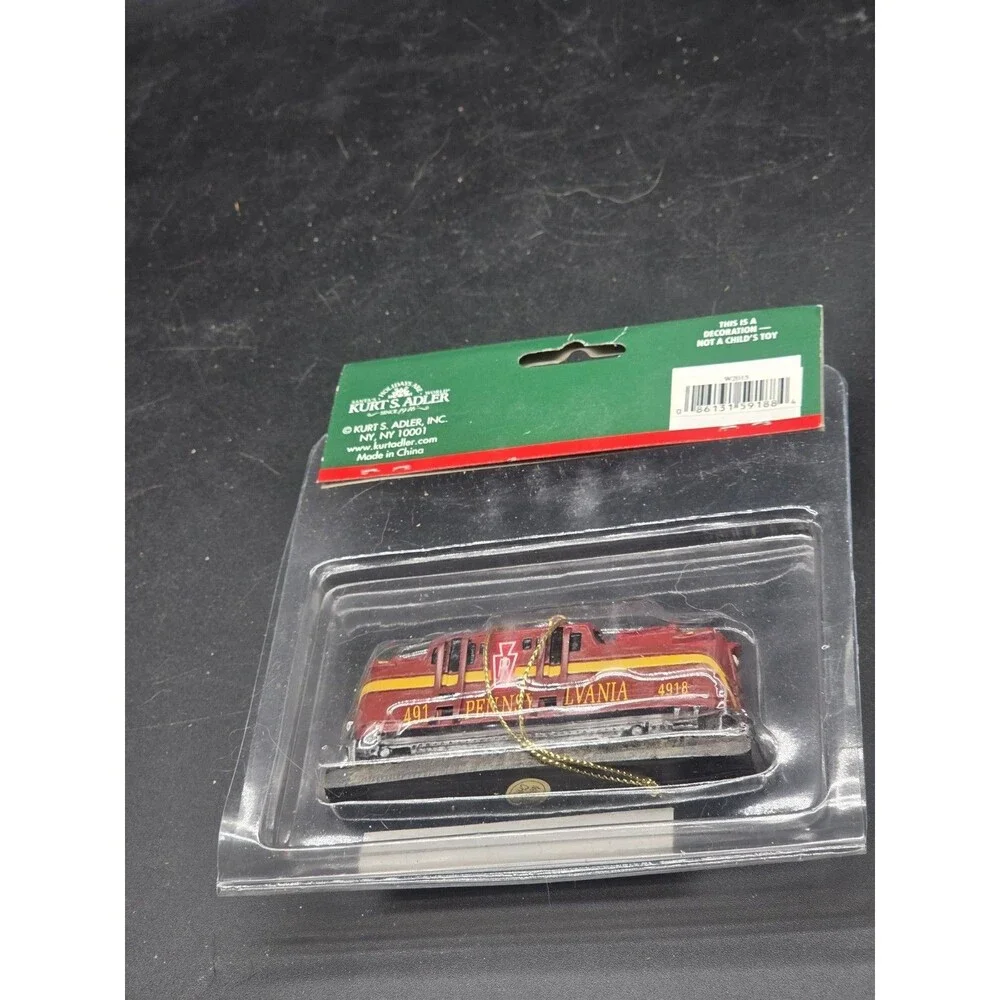 NEW NOS Kurt S Adler 4918 Pennsylvania Train Locomotive Christmas Tree Ornament